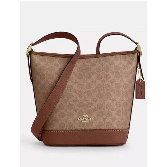 🔥🎁NWT! Coach Jude Duffle Bag in Signature Canvas Tan/Brown Msrp:$450.00